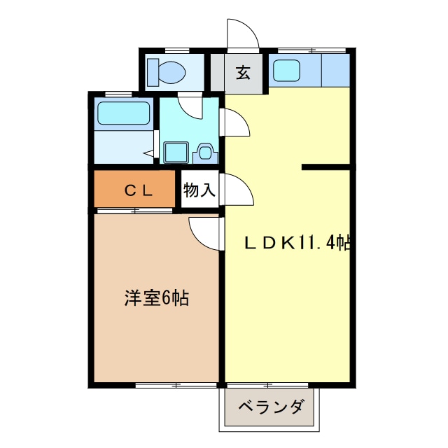 ハイユニＫ１の物件間取画像