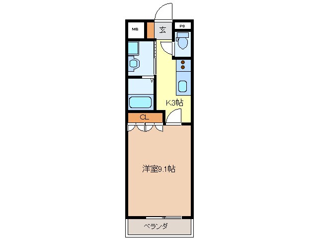 ハイツ南丸の内の物件間取画像