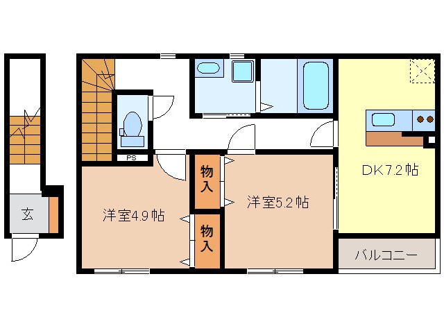 ラッキーコートの物件間取画像