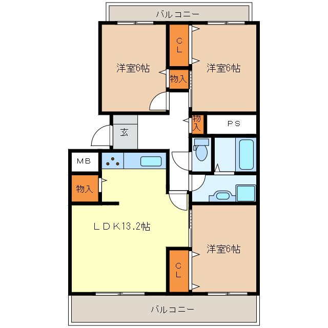 MESSAGE桜橋の物件間取画像