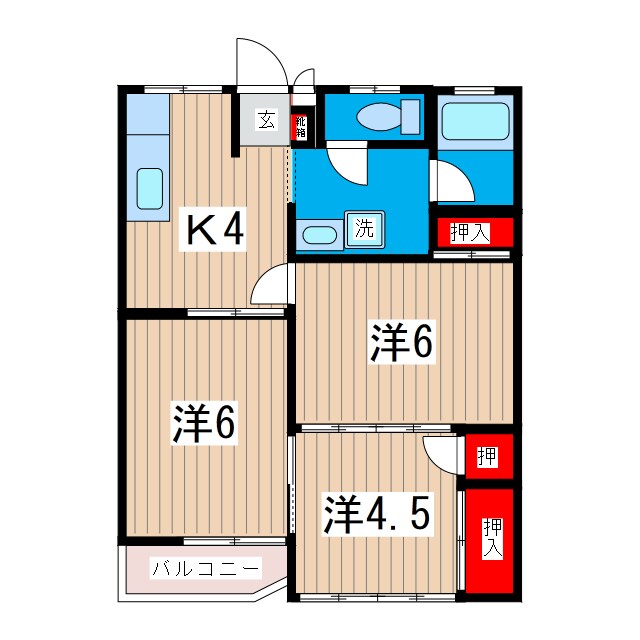 石川ハイツの物件間取画像