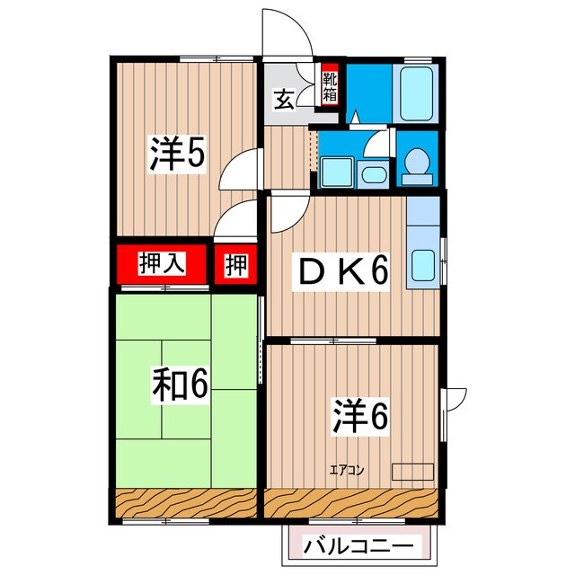 グレースハイツＣ棟の物件間取画像
