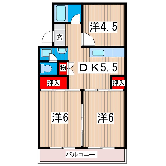 ハイツことぶきの物件間取画像