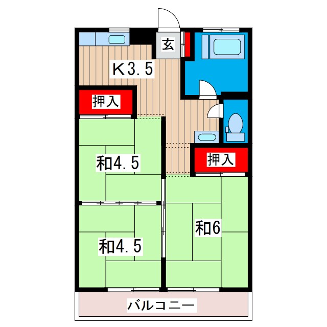 末広マンションの物件間取画像