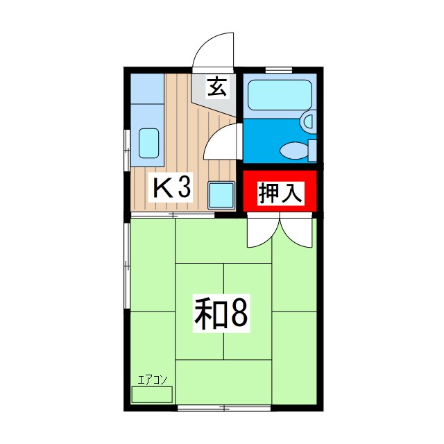 コーポＫ＆Ｋ Ａの物件間取画像