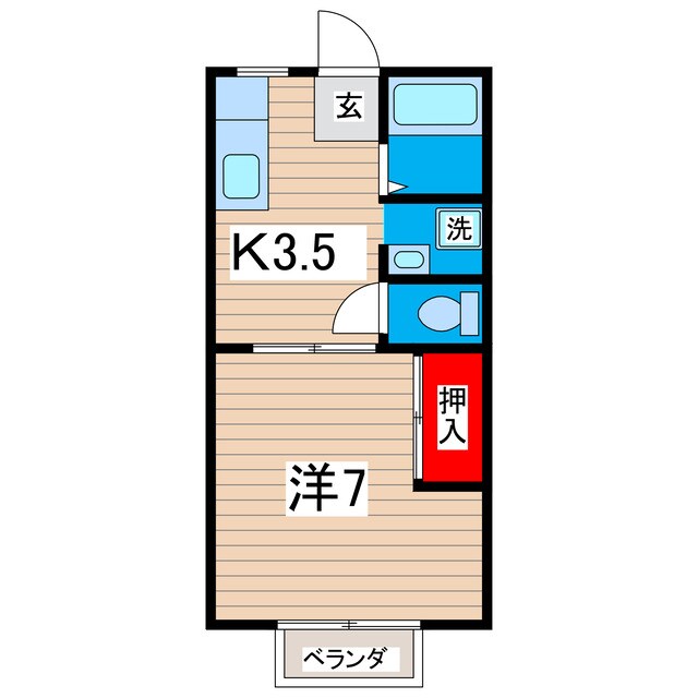 サンライフヴィラＢ棟の物件間取画像