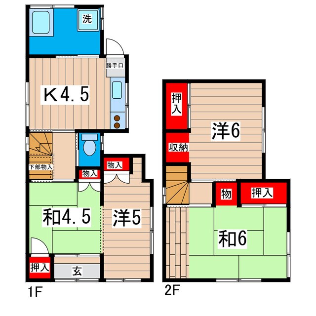 弁天町２丁目貸家の物件間取画像