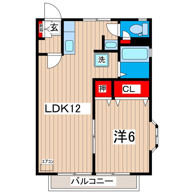 コーポくるまの物件間取画像