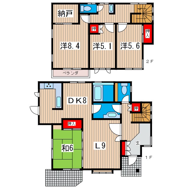 諏訪町5丁目一戸建の物件間取画像