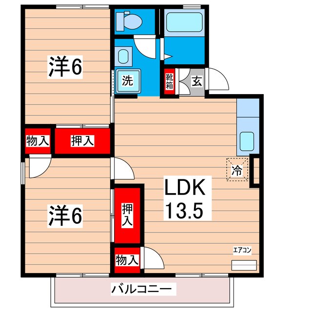 セジュールフジサクBの物件間取画像