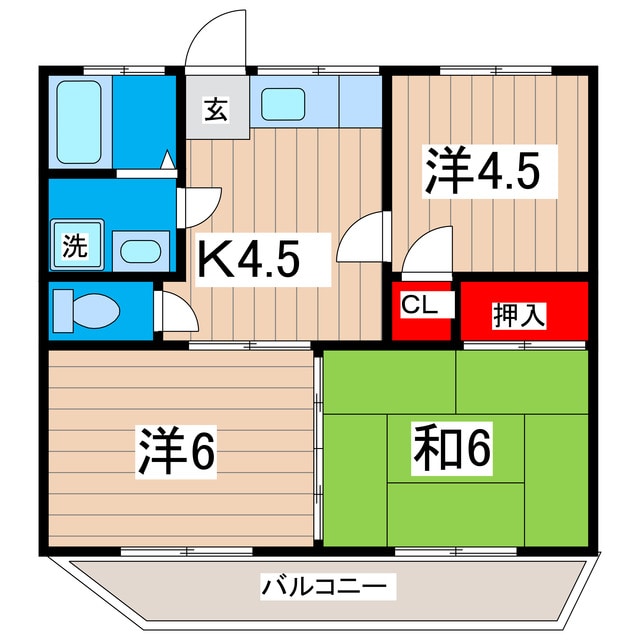 コーポまつあいⅠの物件間取画像