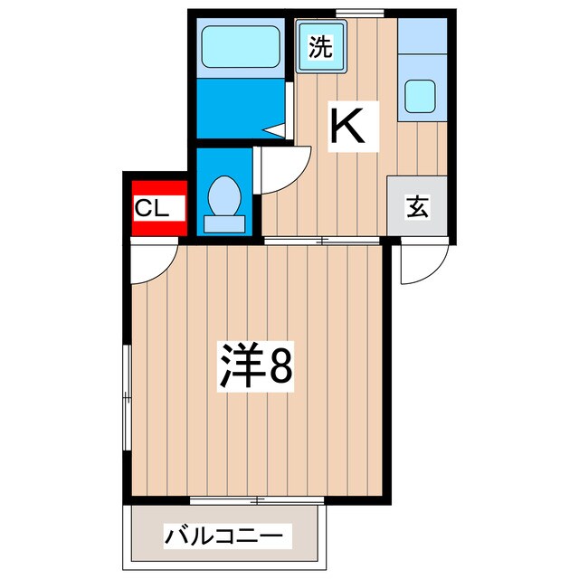 コーポクボタの物件間取画像