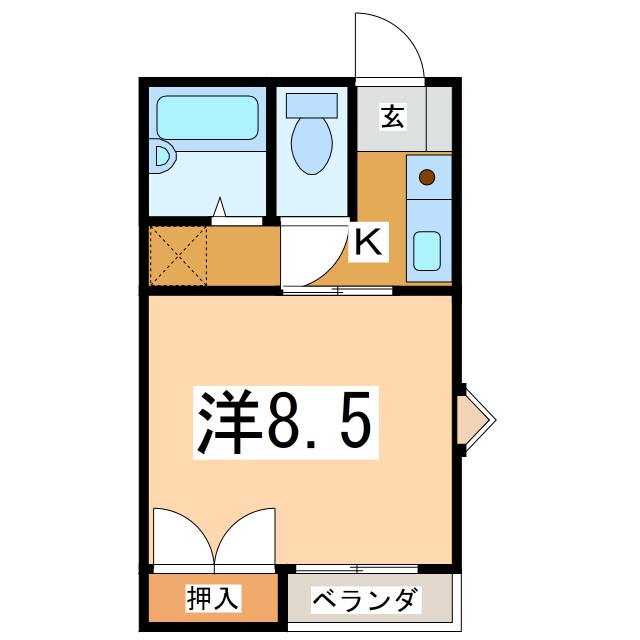 パンション・オスタル48の物件間取画像