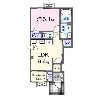 シャルマン天童Ⅱの物件間取画像