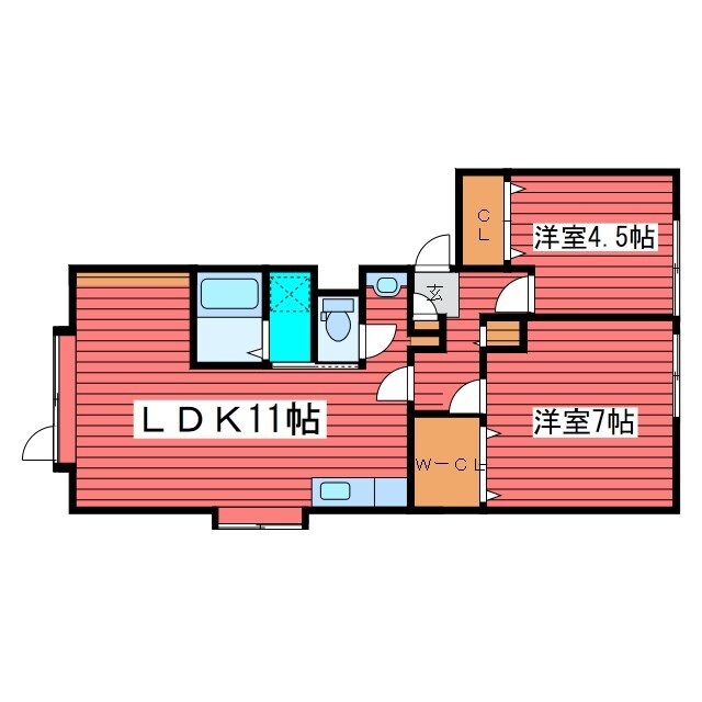 クリオ牧の物件間取画像