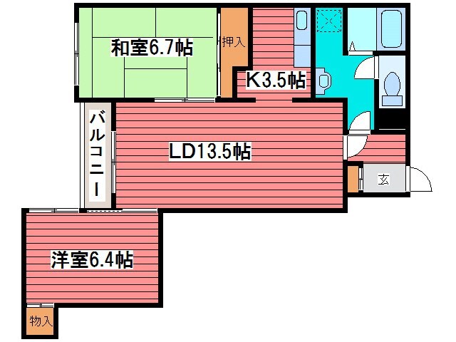 エクセレント１３の物件間取画像