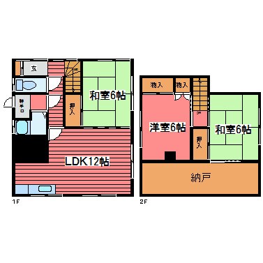 福住２－５貸家の物件間取画像