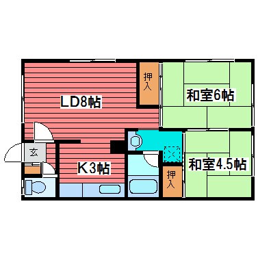 第1寿ハイツの物件間取画像