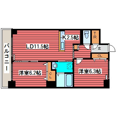福住駅 徒歩18分 1階の物件間取画像