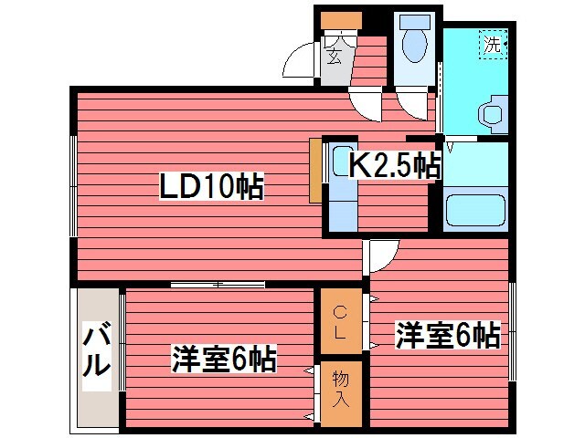 ロイウッド月寒中央の物件間取画像