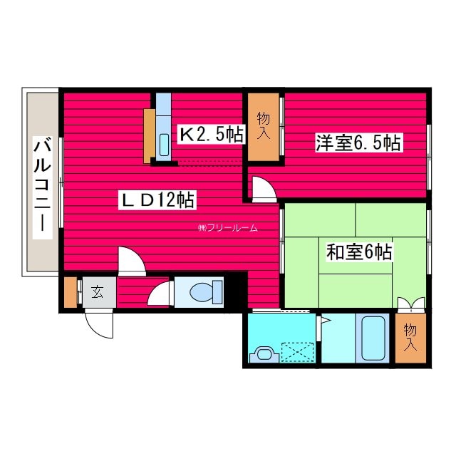 サンライズマンションIIIＢの物件間取画像