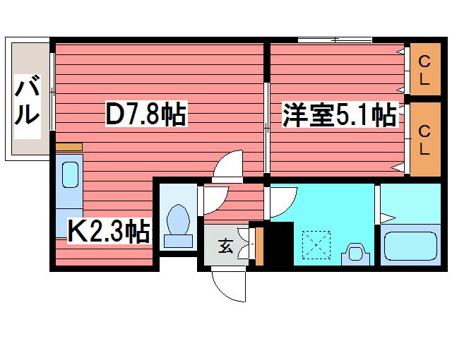 カノン福住の物件間取画像