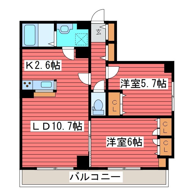 fleuve福住の物件間取画像