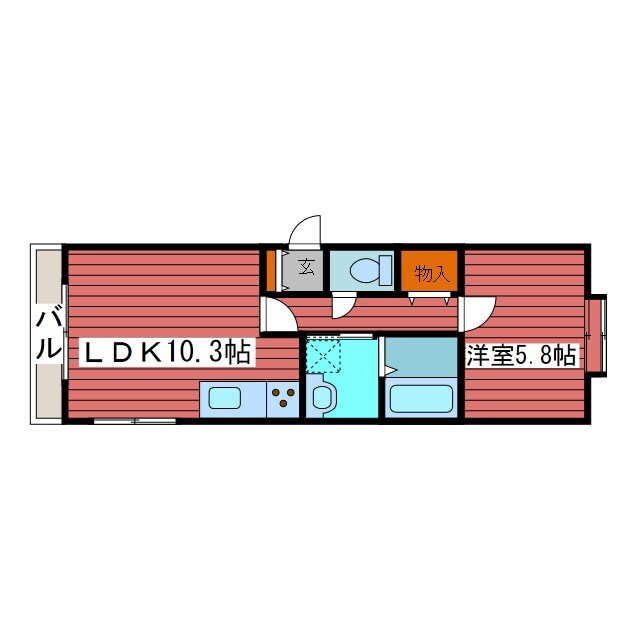 イーストムーン4.16の物件間取画像