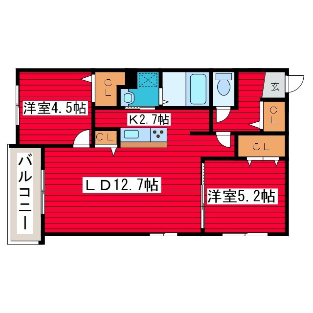 福住駅 徒歩3分 1階の物件間取画像