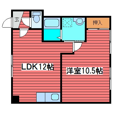 クチュール西岡3.5の物件間取画像