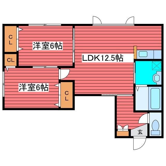 ガーディニア羊ヶ丘A棟の物件間取画像