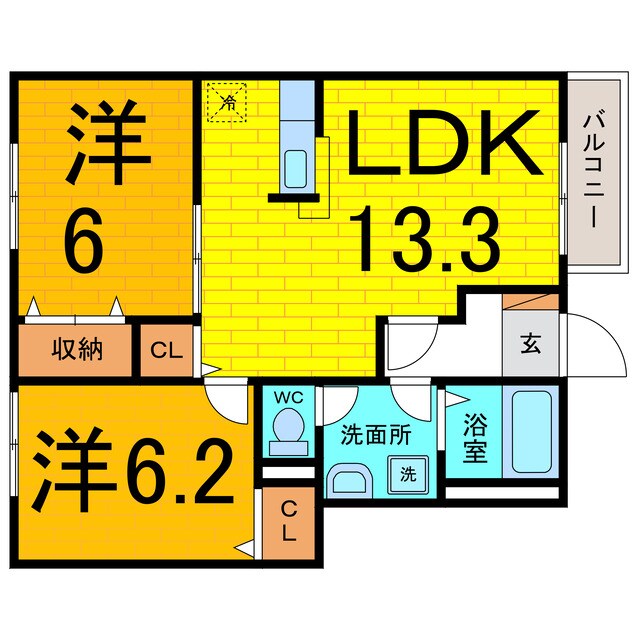 シーサイドパーク　Ｂの物件間取画像