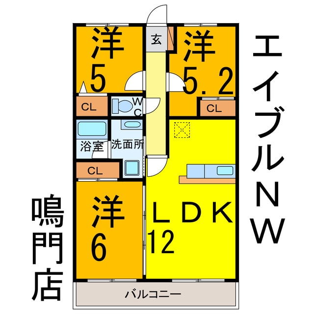 ヴィラ・アイレックス林崎の物件間取画像