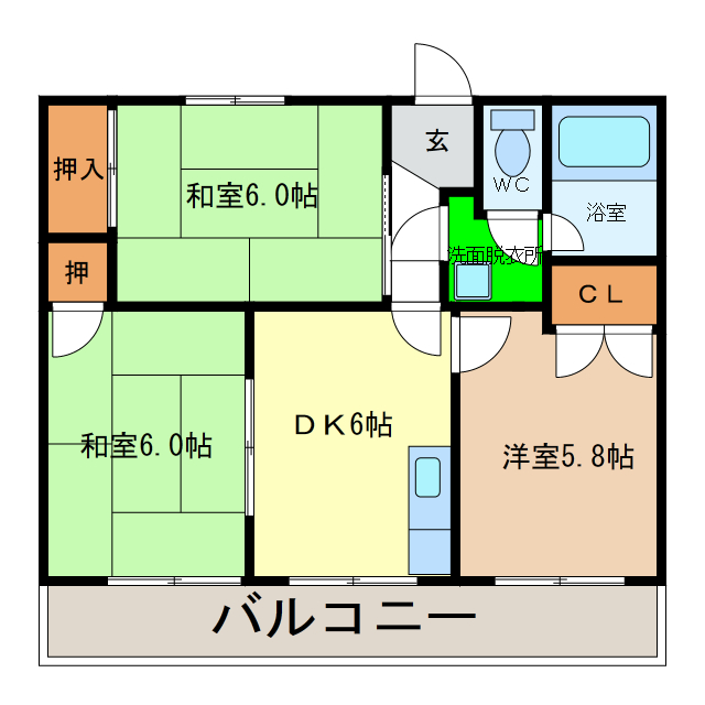 サンビレッヂの物件間取画像