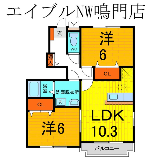 メルヴェーユＢの物件間取画像