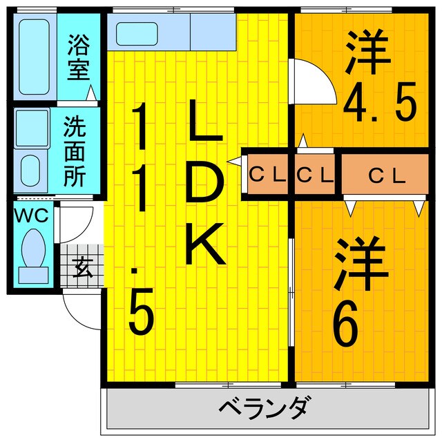 コーポひまわりの物件間取画像