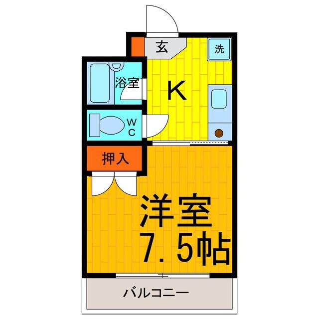 カレッジハウス北野の物件間取画像