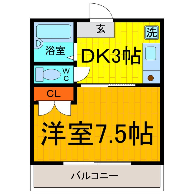 カレッジハウス北野の物件間取画像