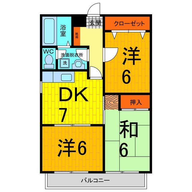 グリーンハイツ岡崎の物件間取画像