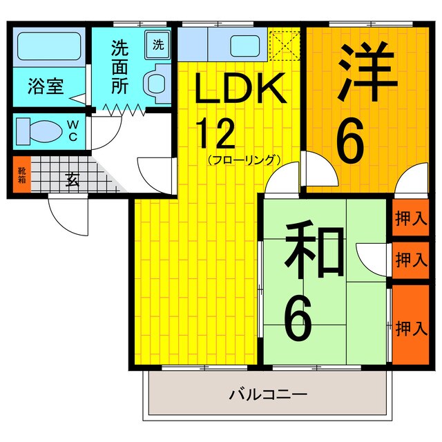 木津ハイツの物件間取画像