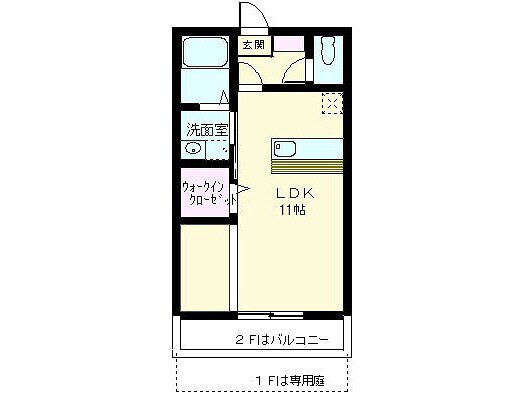 ブランネージュ新山口の物件間取画像