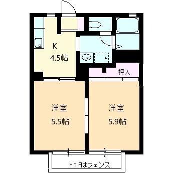 エターナル・レイ　Ｂ棟の物件間取画像