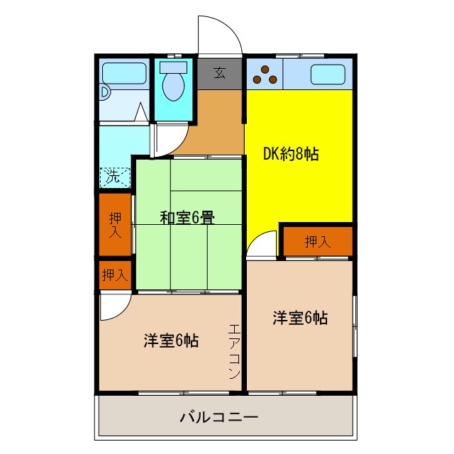 コーポ末丸の物件間取画像