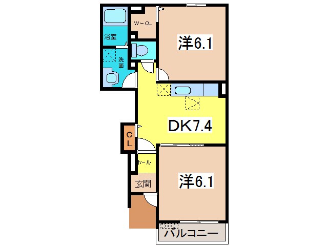 パストラル若宮の物件間取画像