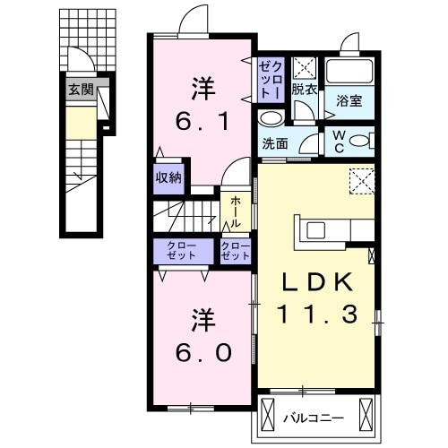 メゾン　ラルジュⅡの物件間取画像