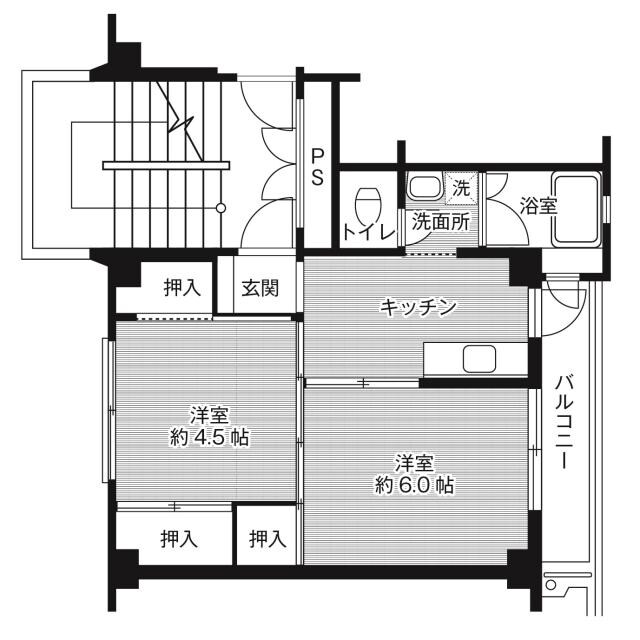 ビレッジハウス願万地の物件間取画像