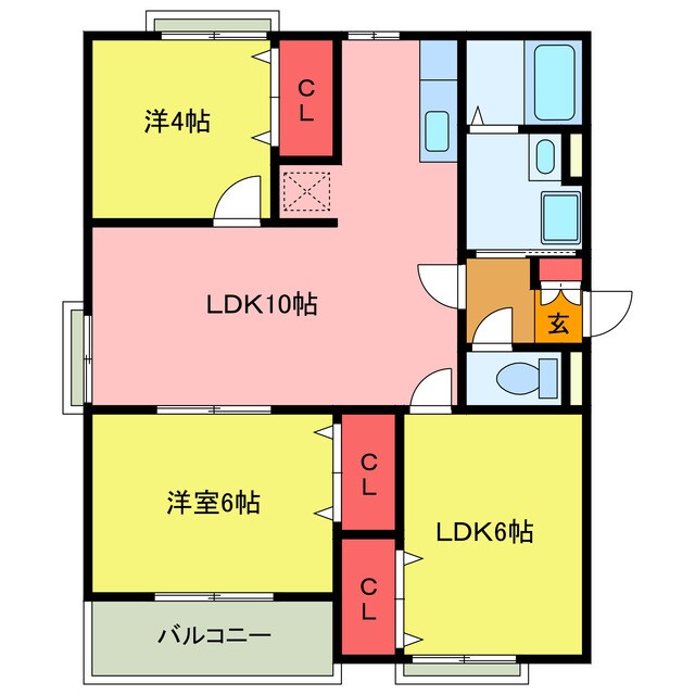 メゾンダイアンの物件間取画像