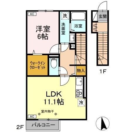 山形駅 徒歩28分 2階の物件間取画像