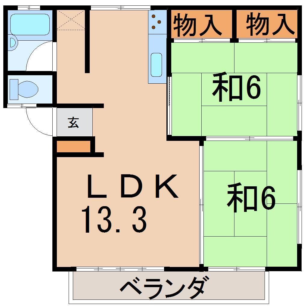 コーポカネマンの物件間取画像