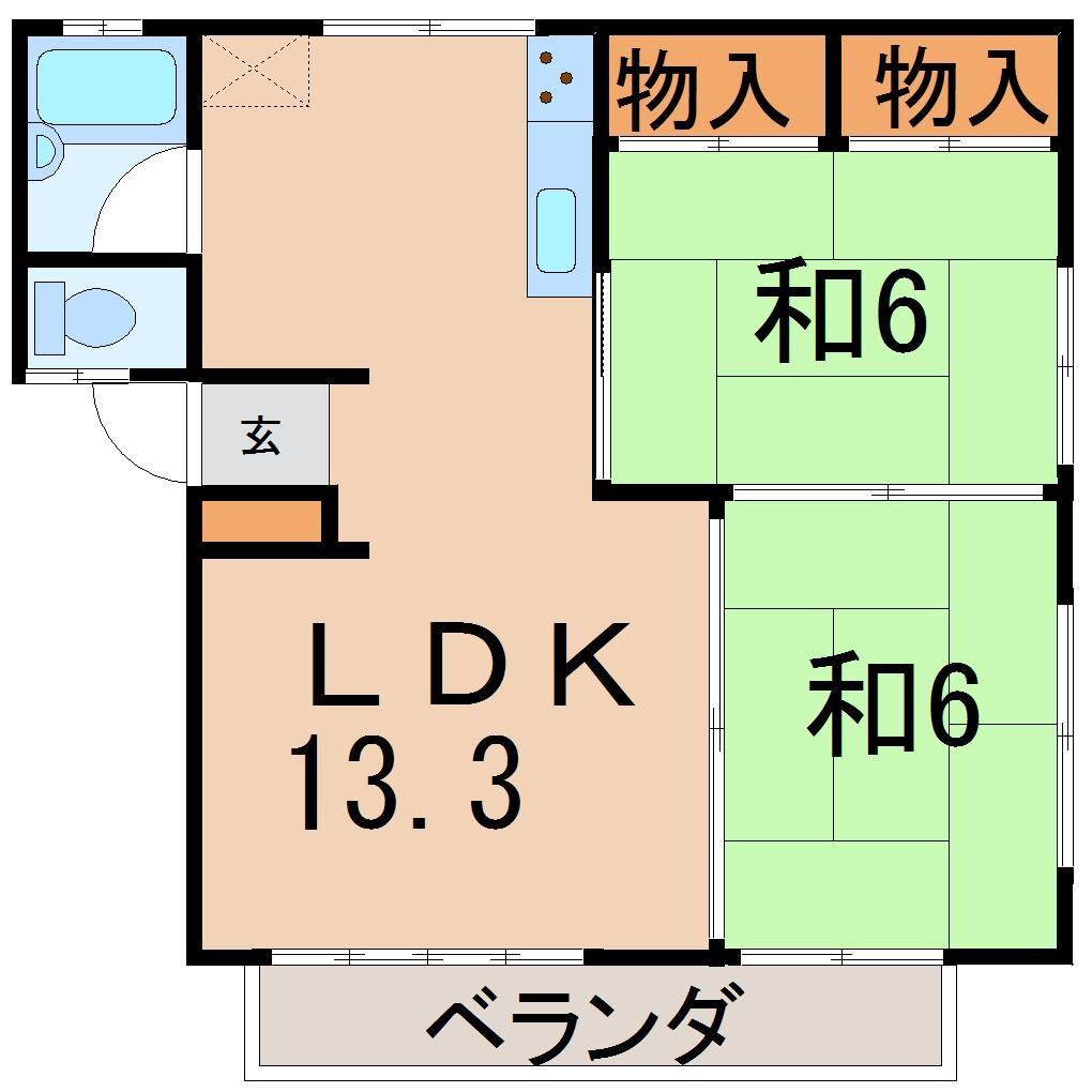 コーポカネマンの物件間取画像